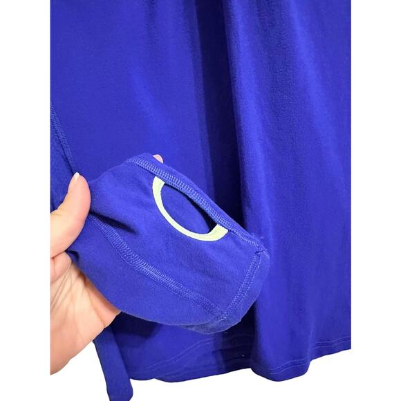 Lululemon Run Trail Tech Long Sleeves Pullover Thumb Holes Shawl Collar Size 2 - Picture 2 of 4